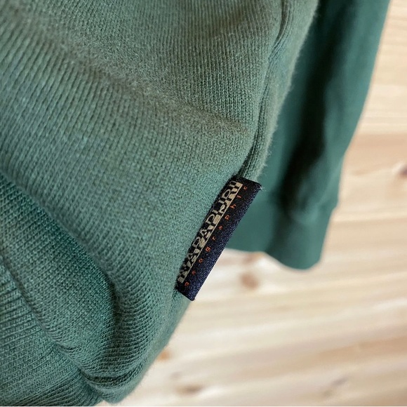 Napapijri Burgee Hoodie Front Pocket Green XL - Picture 8 of 11